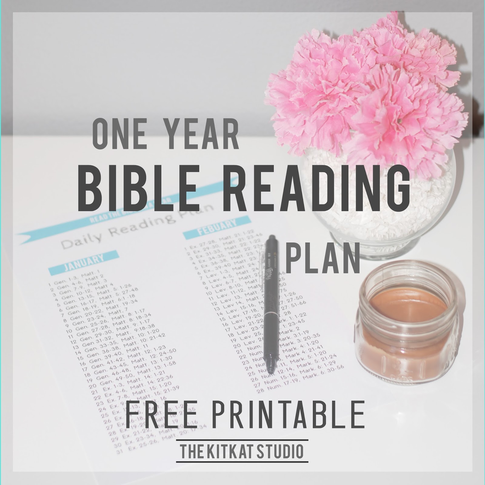 The Kitkat Studio Free Printable One Year Bible Reading Plan The Kitkat Studio Free Printable One Year Bible Reading Plan