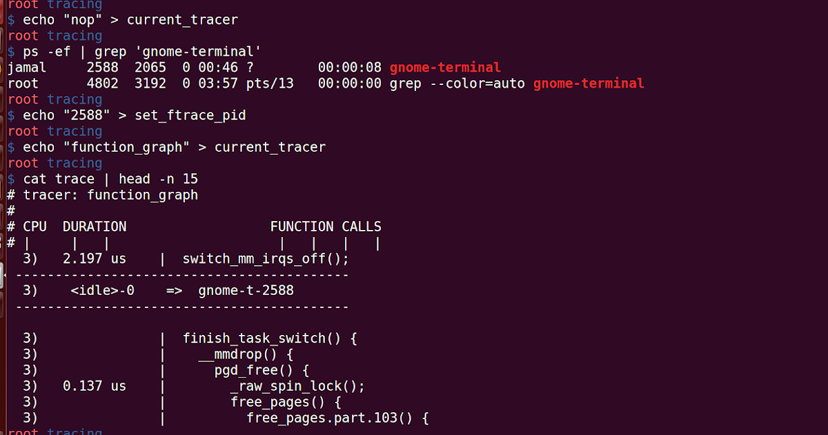 Debugging Linux Kernel using ftrace Part4 - Tracing a specific Process