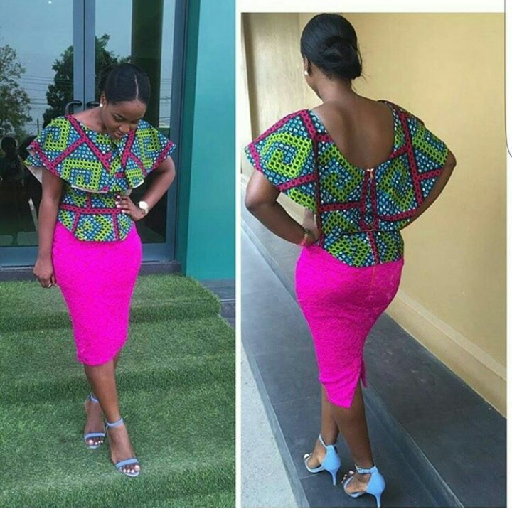 kitenge fashion skirt and blouse