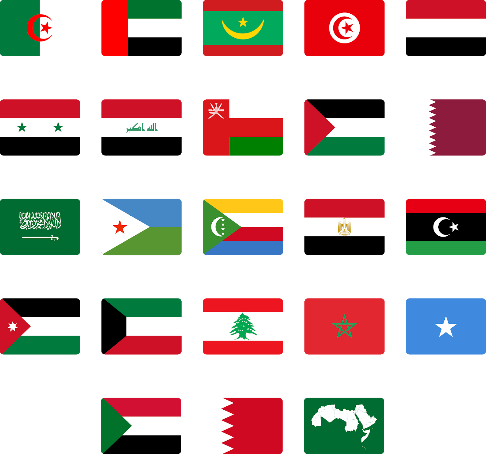 تحميل أعلام الدول العربية بصيغة png و psd مجانا الصور