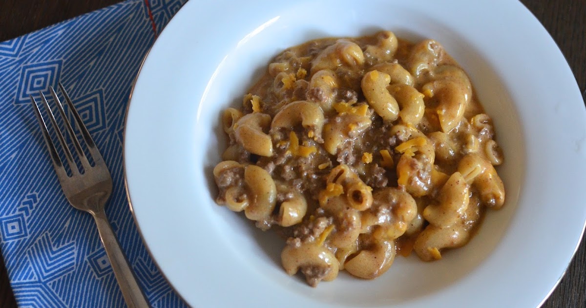 Playing with Flour Oneskillet beef mac & cheese