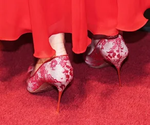 Princess Mette-Marit wore Valentino Lace pumps, shoes
