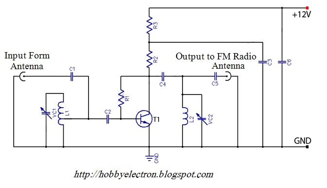 Active FM Antenna Amplifier of FM Booster | Wiring Diagram