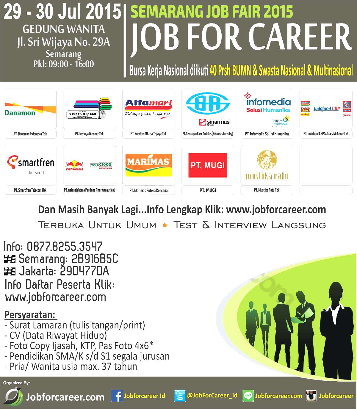 Jadwal Job Fair Di Semarang Juli 2015 Dunia Lowongan Kerja