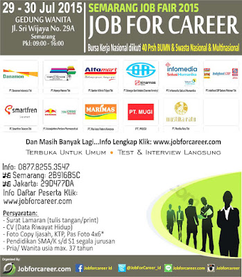 Jadwal Job Fair di Semarang Juli 2015