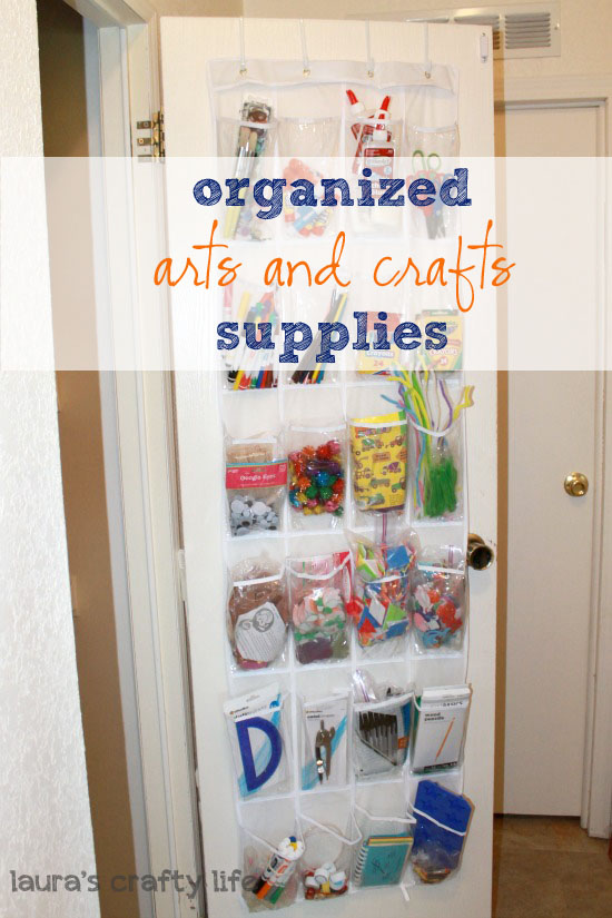 organized art supplies