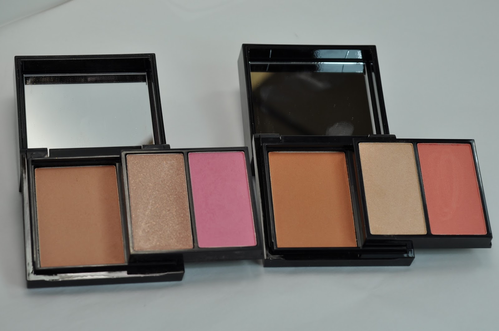 MAC Antonio Lopez Face/Pink and Face/Coral Bronzer, Blush and Highlighter Palettes Swatches