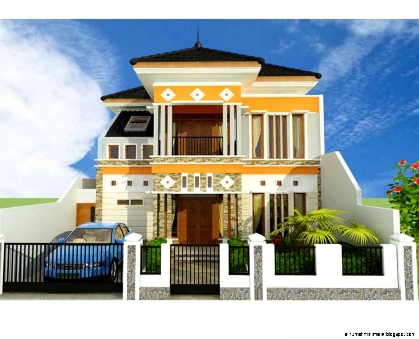 42 Desain Rumah Minimalis 2 Lantai Gaya Bali Ide Terpopuler!