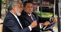Indonesian President SBY and Timor-Leste Prime Minister Xanana