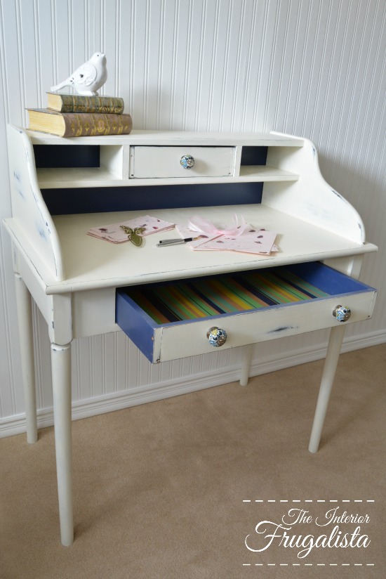 Curbside Secretary Desk with lined drawer