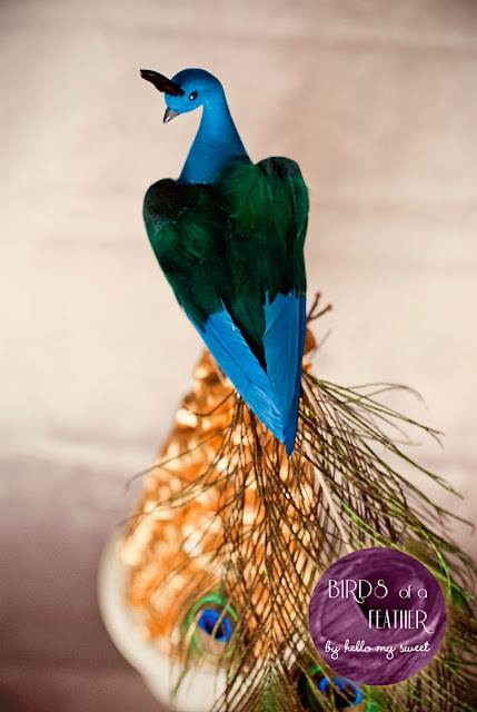 Kara s Party Ideas Birds Of A Feather   Vintage Peacock Christmas Party  - 66
