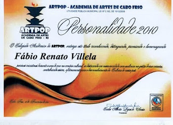 Premio "Personalidade do Ano 2010, na área de Produção Literária"