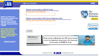 klik bca desktop tampilan klik bca pada situs desktop