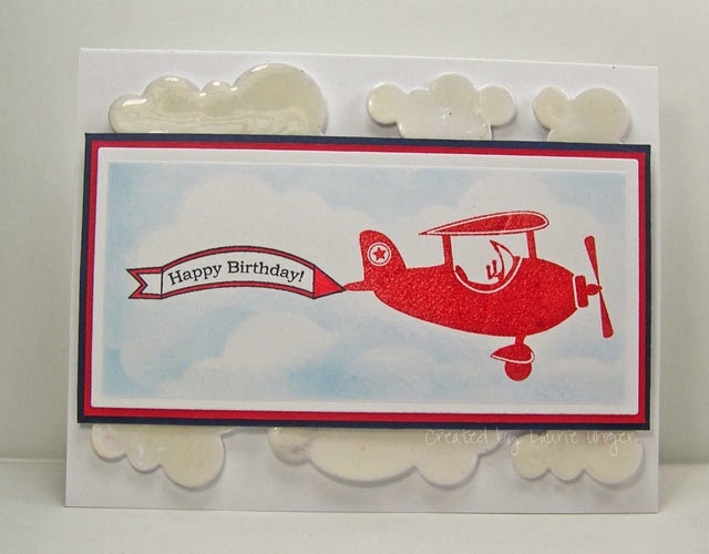 Laurie's Stampin Place: Papertrey March Blog Hop Challenge - Red Baron