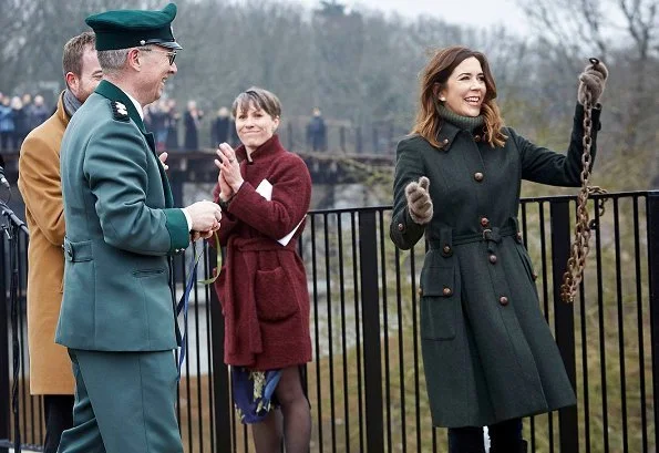 Crown Princess Mary of Denmark attended opening of a new visitor center at Hammershus which is located in Bornholm and the biggest castle of Northern Europe