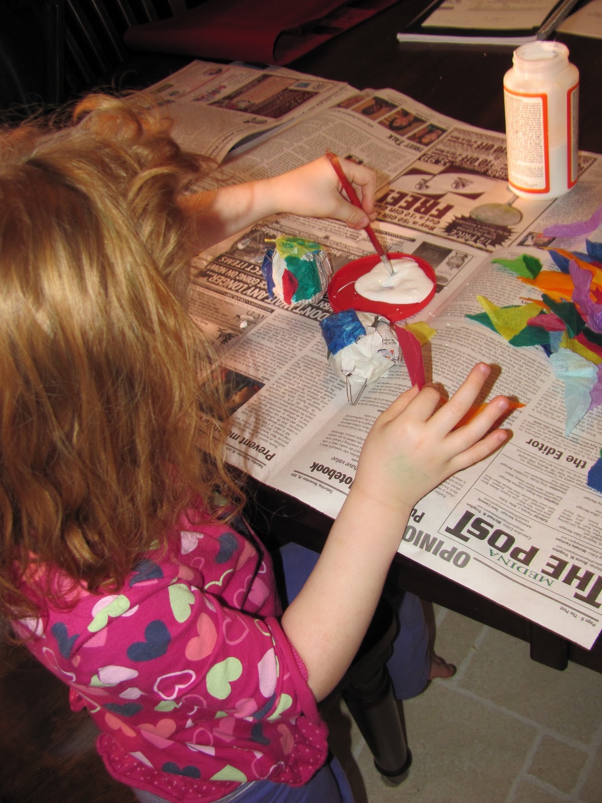 The Chocolate Muffin Tree Newspaper and Tissue Paper Ornaments