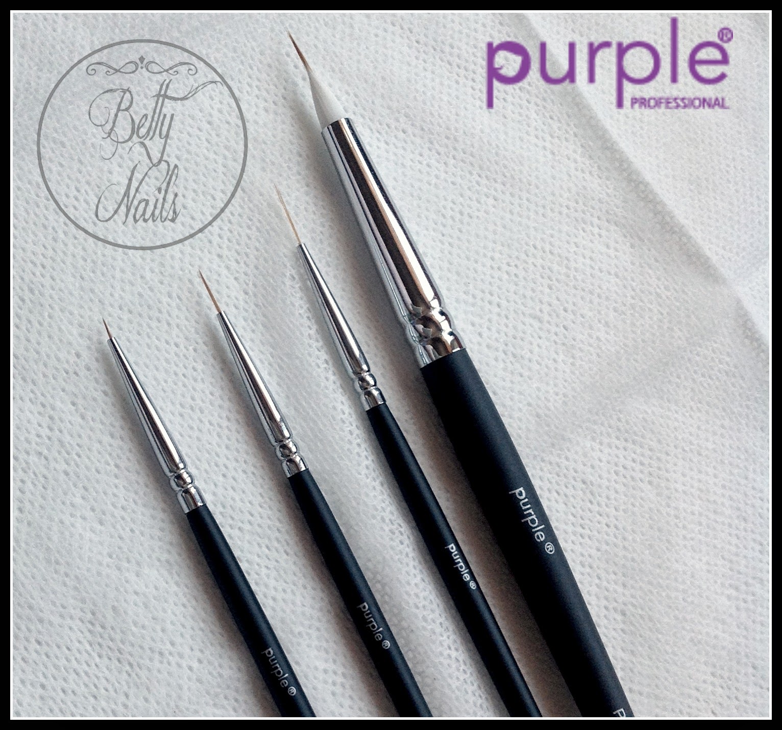 Betty Nails Purple Professional NEWs Professional Nail Art & Gel Brushes