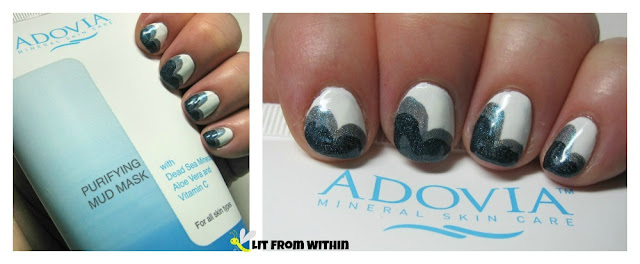 cloud mani inspired by Adovia Purifying Mud Mask