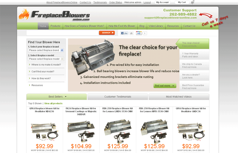 Fireplace Blowers & Kits