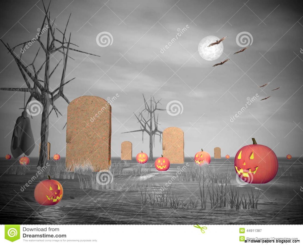 Halloween Scenery   3D Render Stock Illustration   Image 44911387