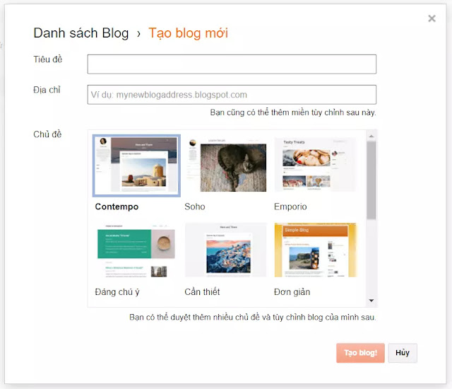 Chi tiết 8 Bước thiết kế website bán hàng bằng Blogspot