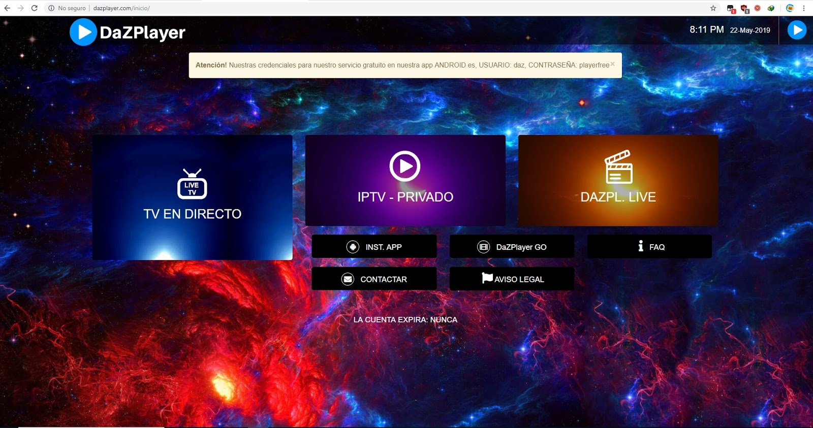 DaZPlayer / TV Premium En Vivo / Ideal para TVBOX Android y Página web