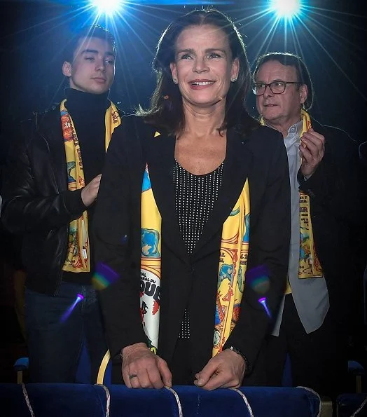 Princess Stephanie of Monaco, Pauline Ducruet and Camille Gottlieb attended the 42nd International Circus Festival at the Chapiteau of Monaco in Monte Carlo