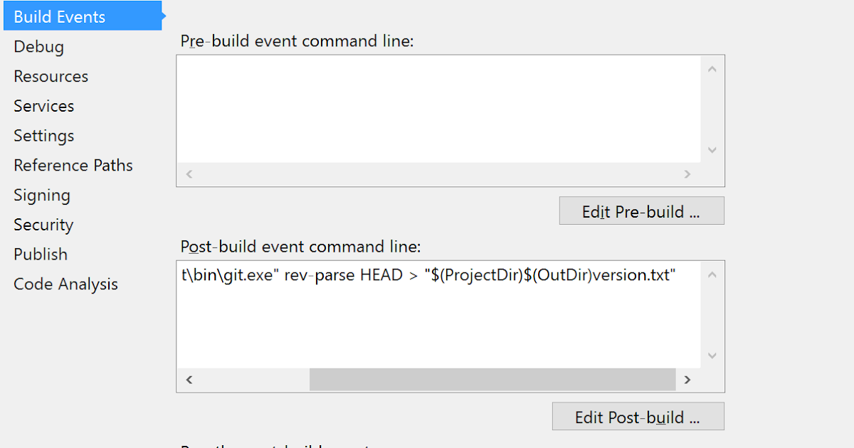 Version your Visual Studio Builds by Git Commit Hash