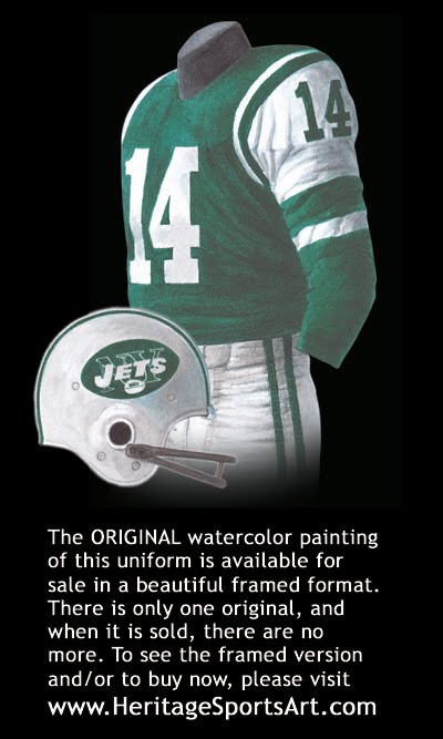 Framed Evolution History New York Jets Uniforms Print — The Greatest-Scapes
