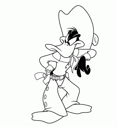 Funny Daffy Duck Coloring Pages Looney Tunes