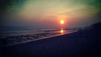 foto sunset indah pantai sepanjang