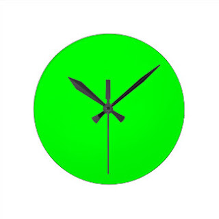 Green wall clock