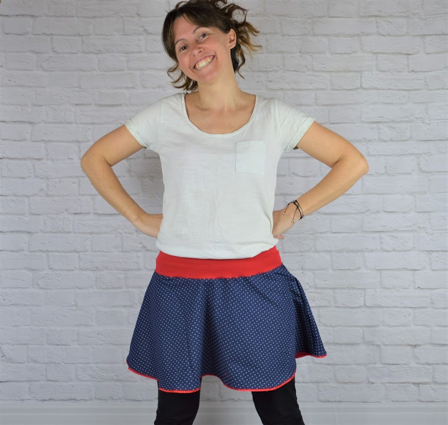 falda de vuelo mujer hecha a mano por uve original