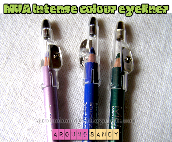 MUA - Intense Colour Eyeliners lilac blue green review swatches opinión