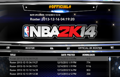 NBA 2K14 Roster Update Details