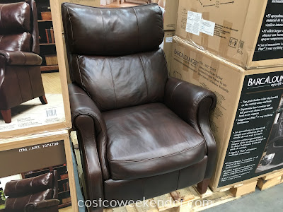 Relax at home in the comfort of the Synergy Home Leather Pushback Recliner Chair
