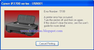 cara memperbaiki printer canon error 5100