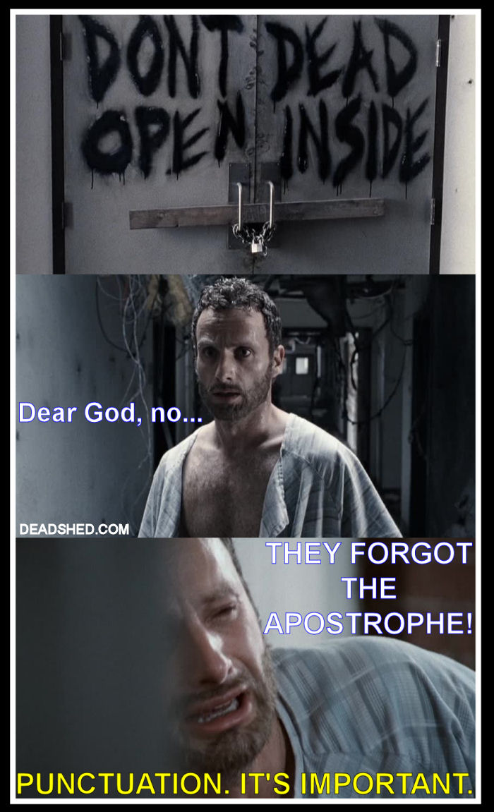 The_Walking_Dead_Season_1_Meme_Rick_Hospital_Sign_Apostrophe_DeadShed