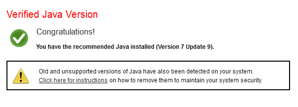 Java install versions