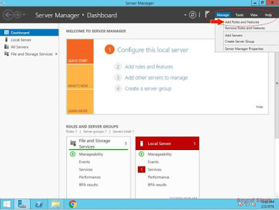 Server Manager - .NET Framework 3.5 on Windows Server 2012
