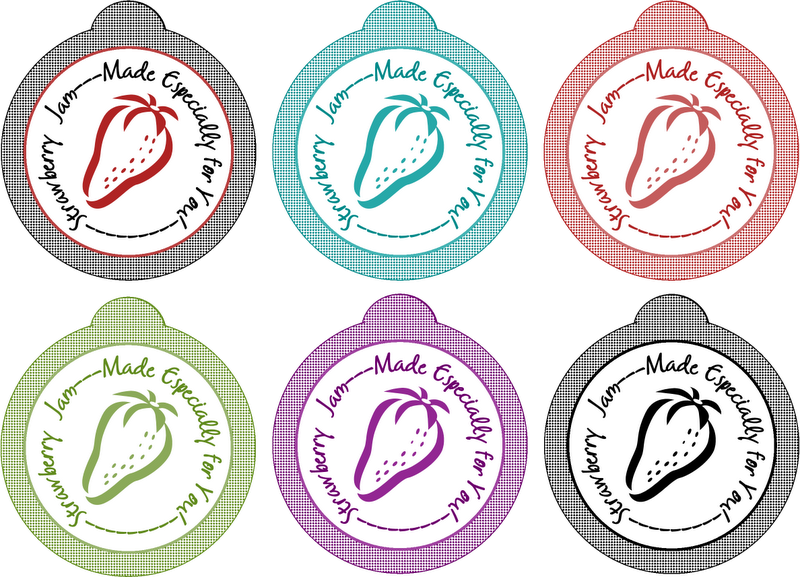 Printable christmas jam labels