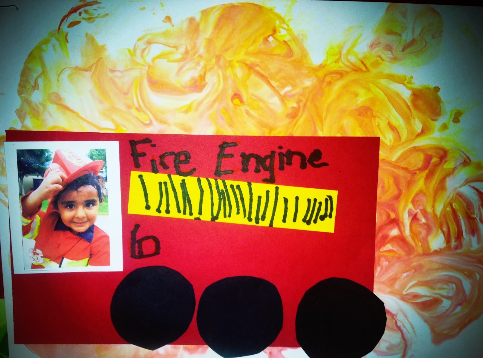 Preschool For Rookies ART Shaving Cream Fire