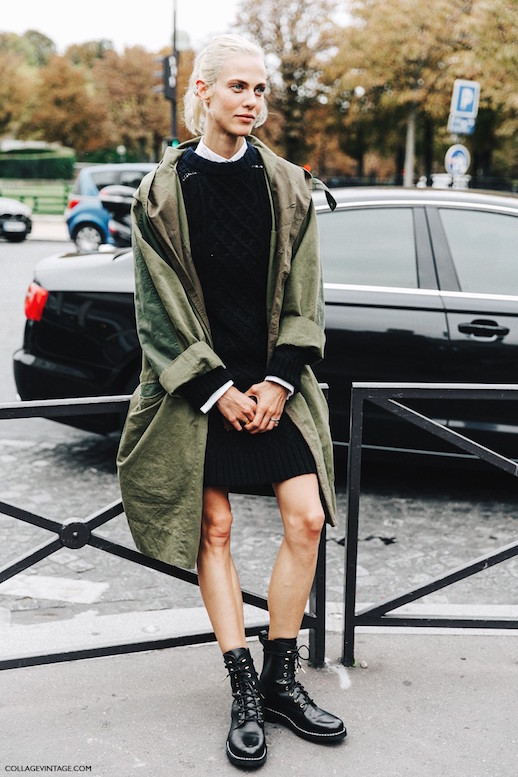 STREET STYLE INSPIRATION; ARMY GREEN JACKET.