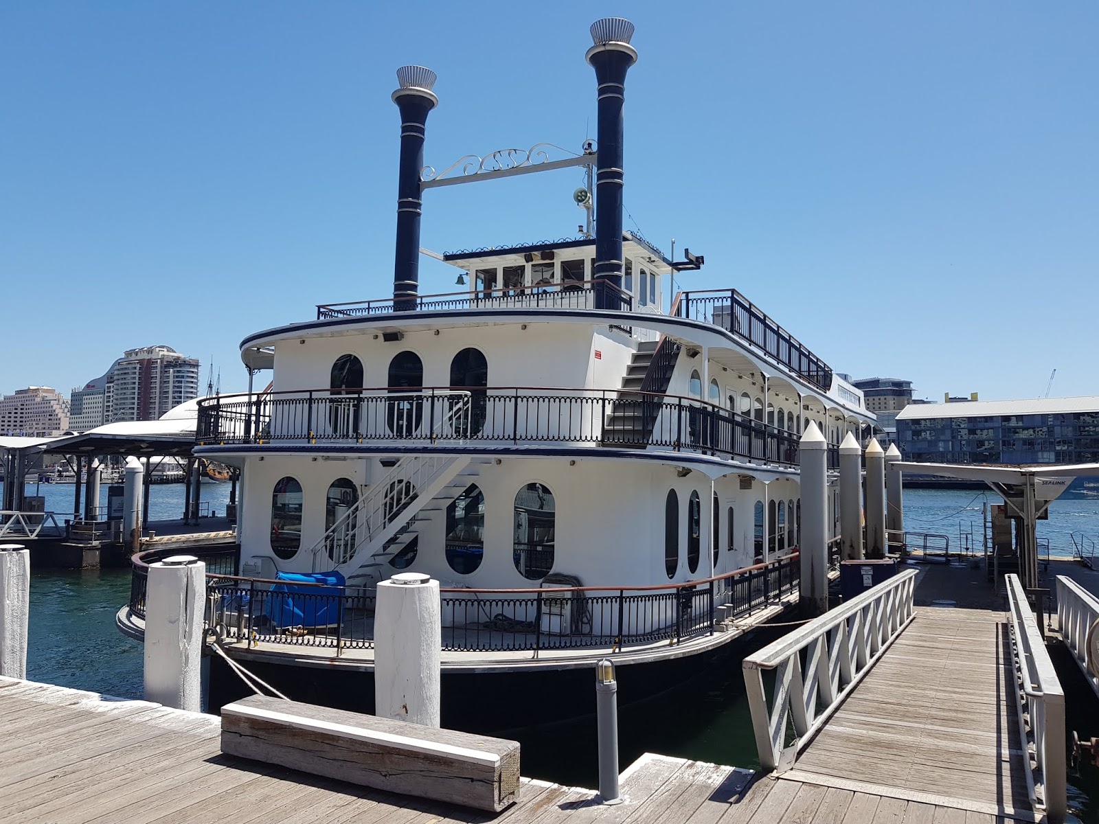 Sydney City and Suburbs Darling Harbour, paddlewheel steamboat