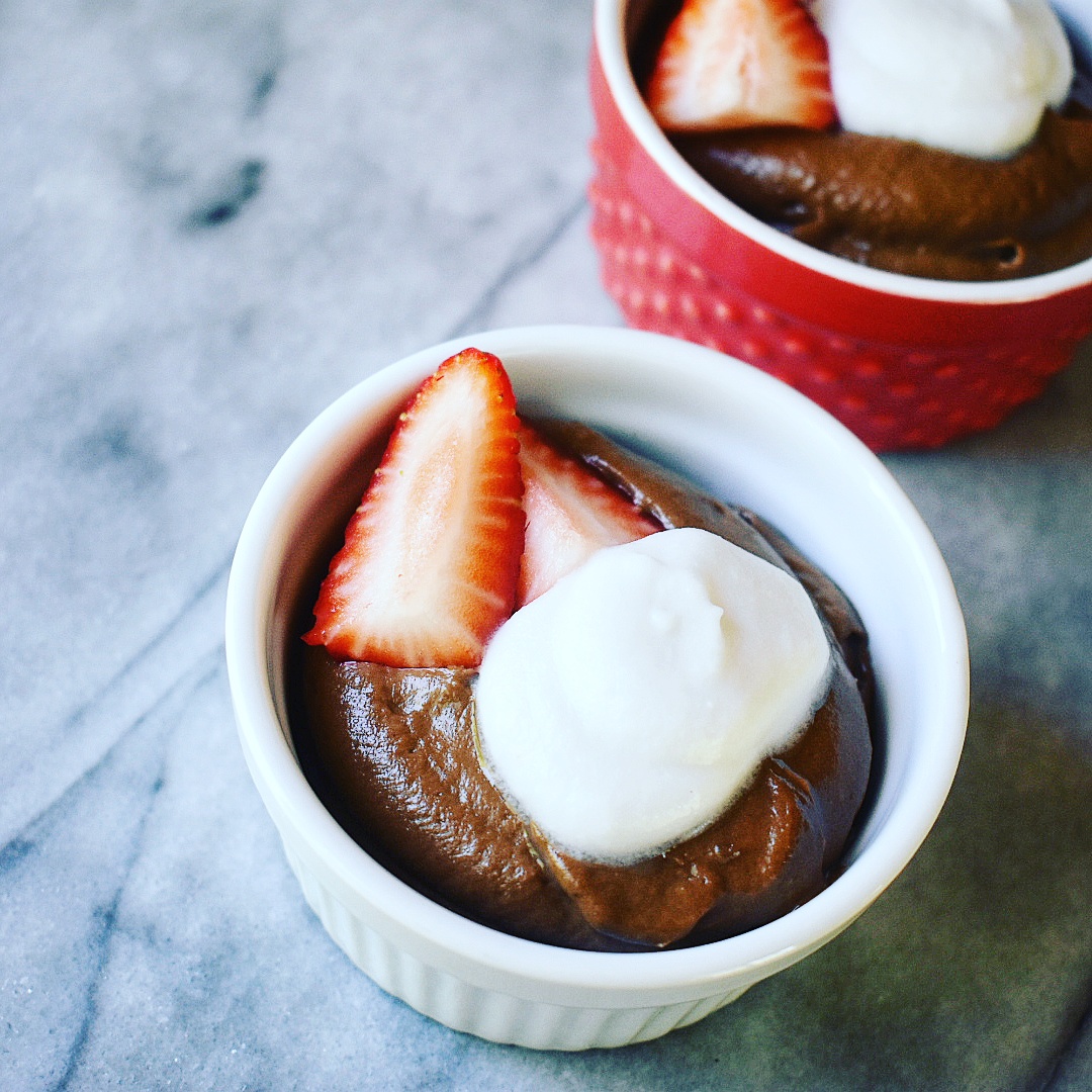 Chocolate Avocado Pudding with Coconut Whipped Cream • Chef Jen