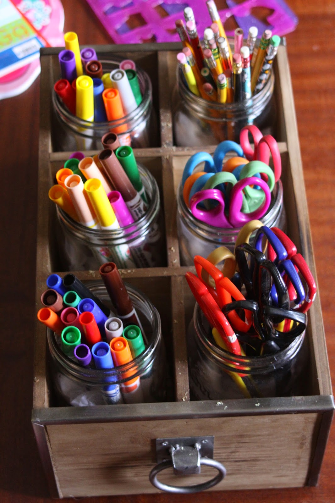 Our Pinteresting Family Pretty Art Supply Organizer