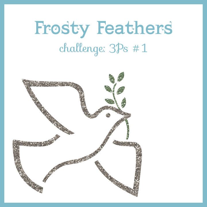 glitter dove with olive branch, Frosty Feathers challenge graphic