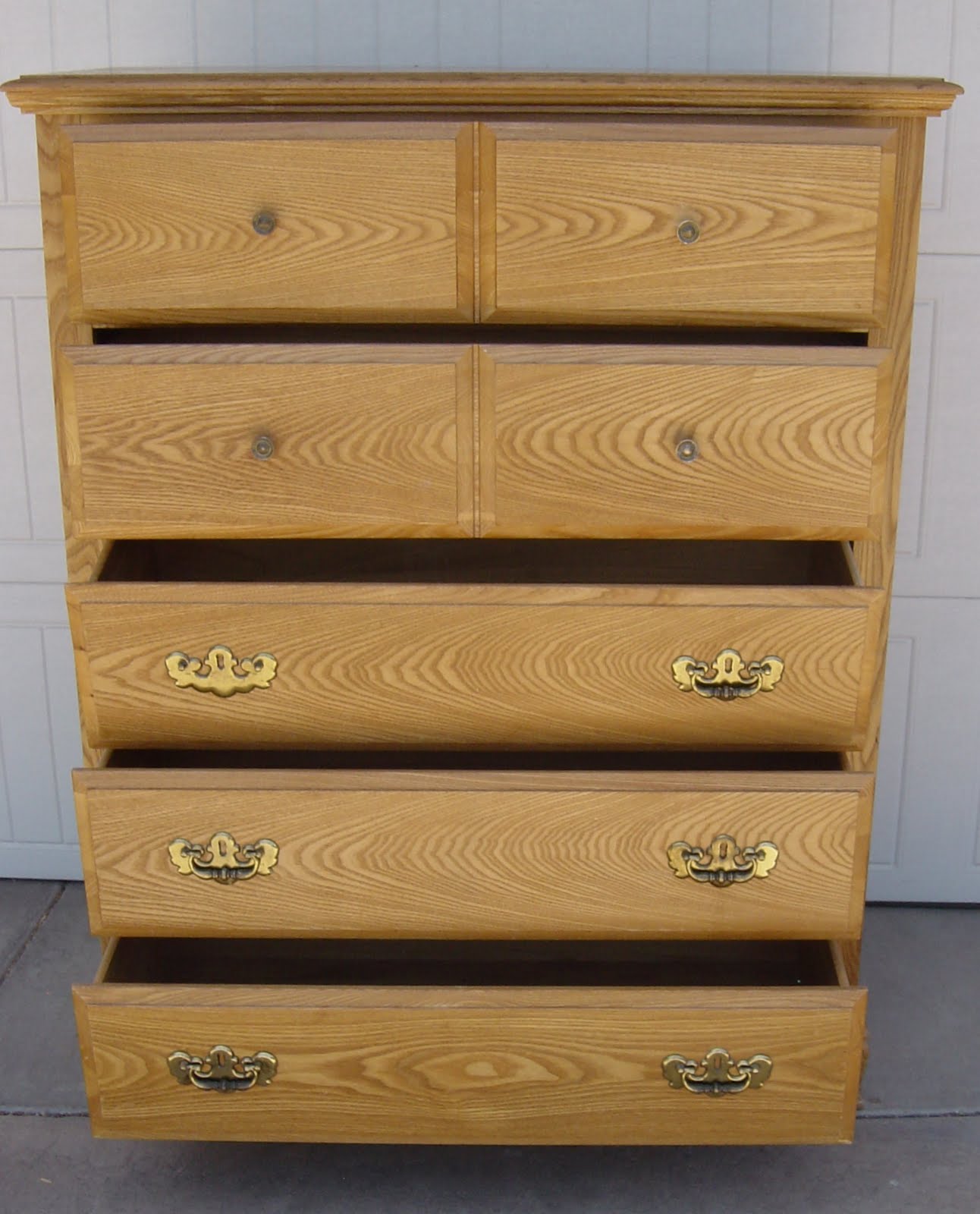 The Backyard Boutique by Five to Nine Furnishings Oak Tall Boy Dresser