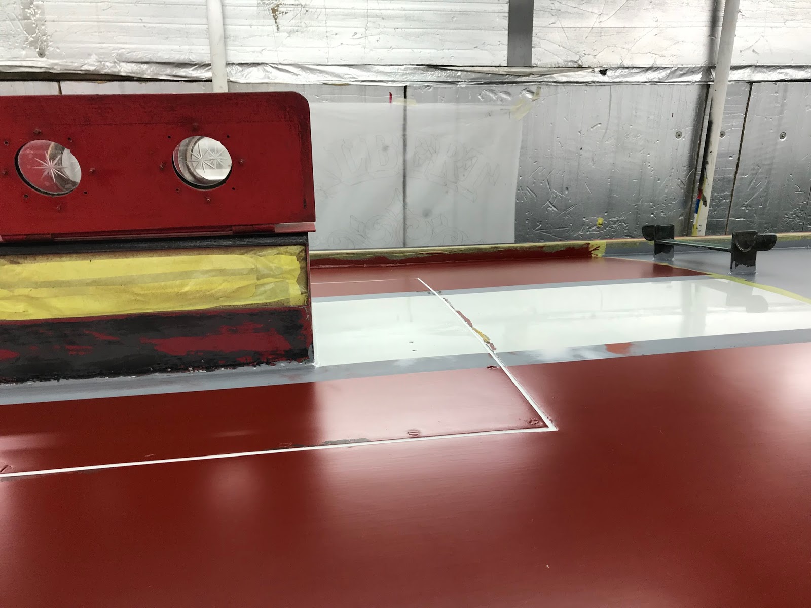 Narrow Boat Albert Paint going on