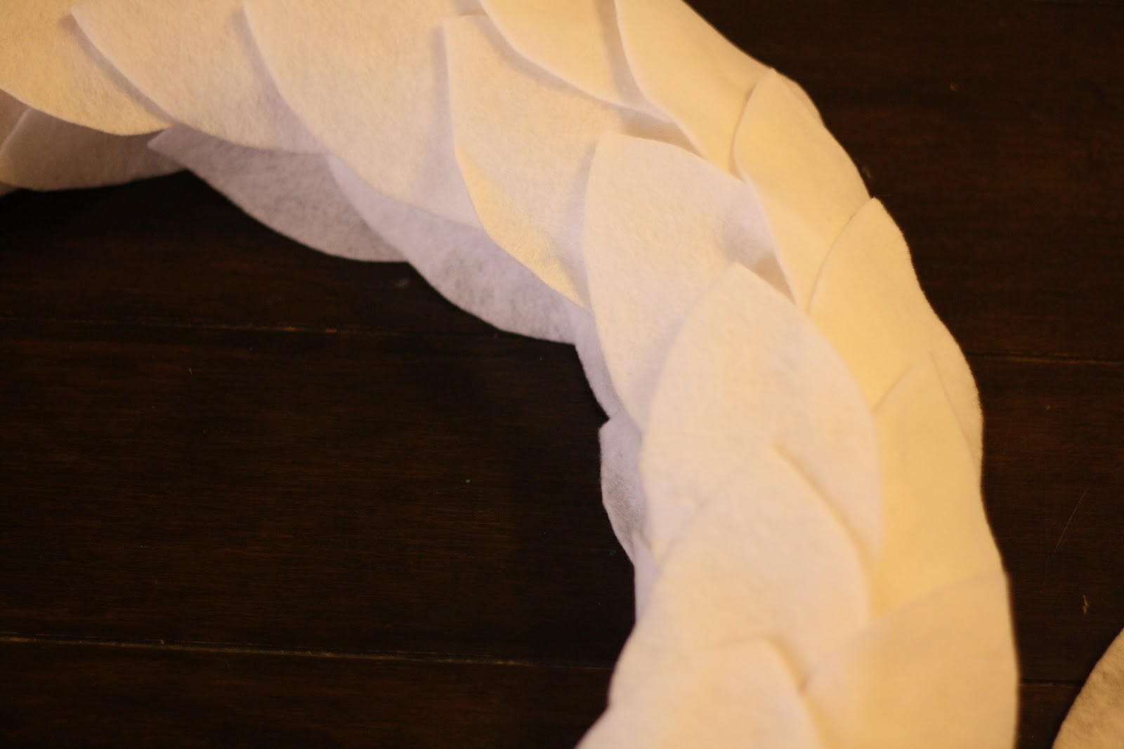 It's a Strange and Lovely Ride {DIY} White Felt Leaf Wreath